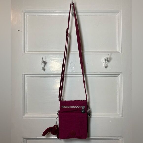 KIPLING El Dorado Small Crossbody Small Bag Purse in Very Berry Nylon - Picture 3 of 13